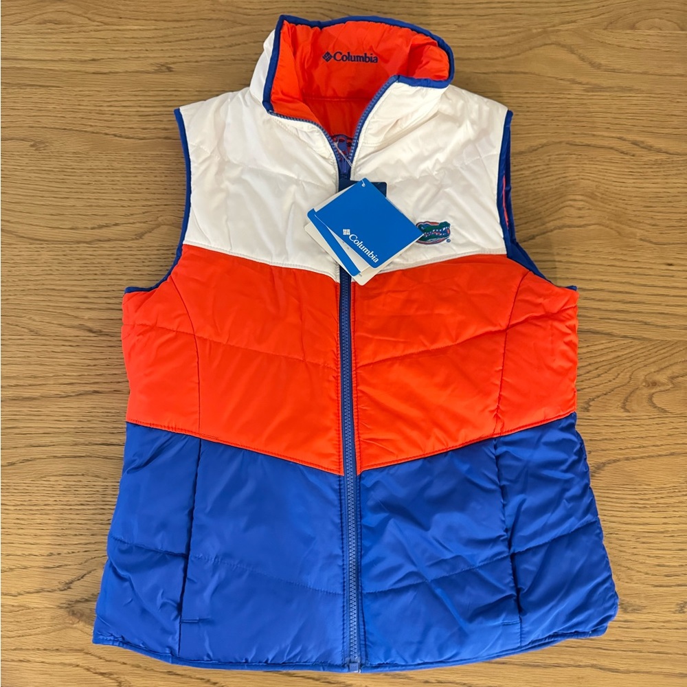 UF GATORS Puffer Vest Reversible - Columbia Brand Size S